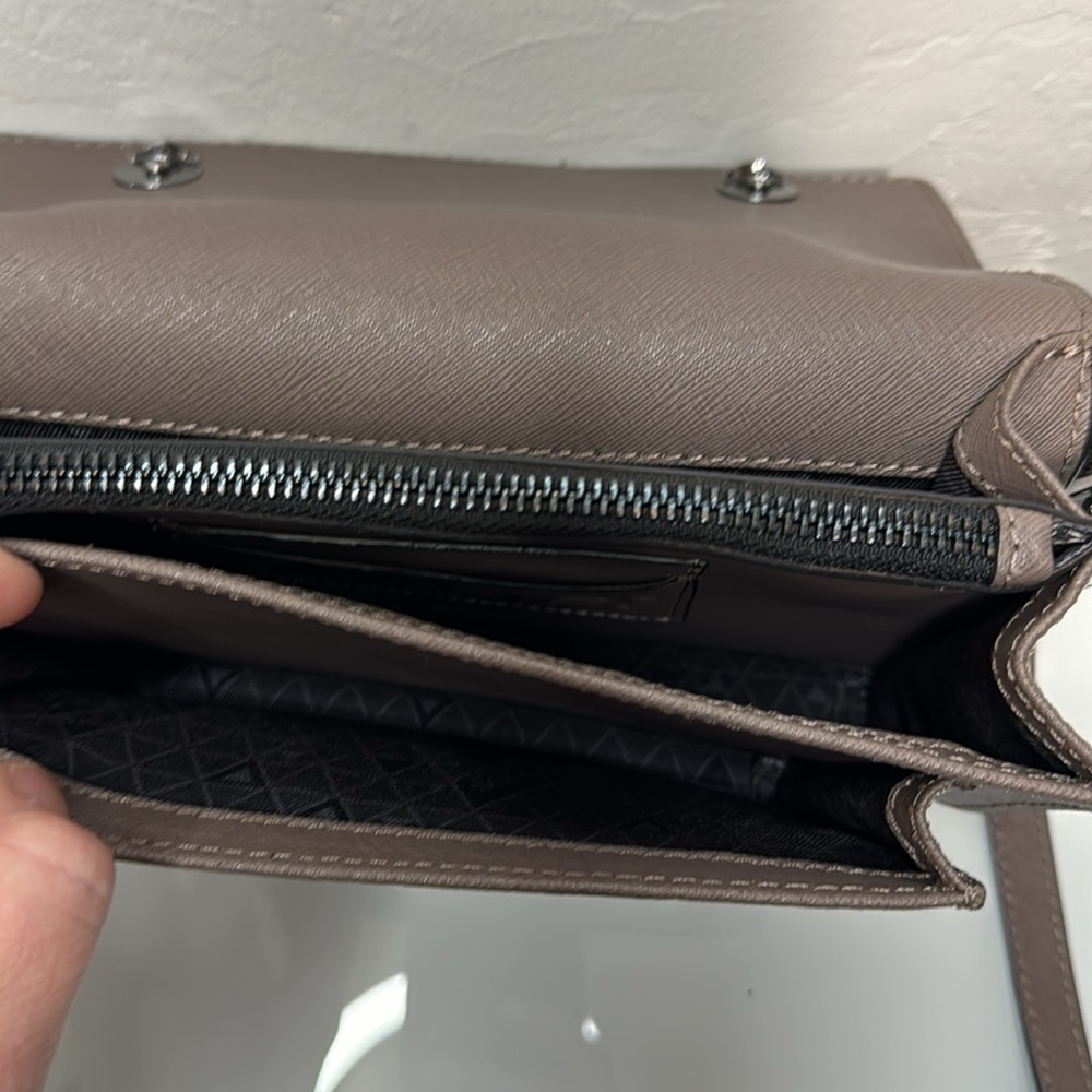 Botkier Cobble Hill grey leather double strap crossbody bag - Picture 7 of 15